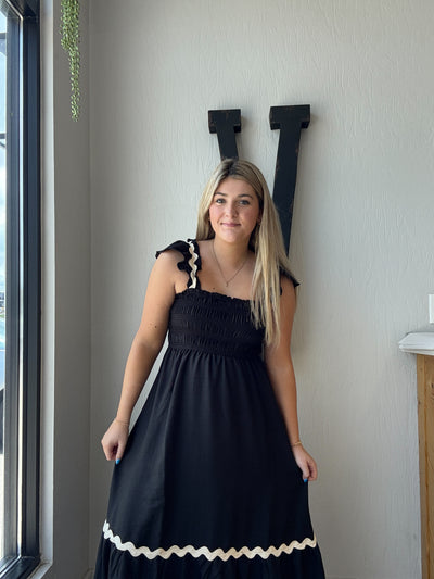 Black Scalloped Dress