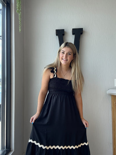 Black Scalloped Dress