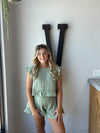 Sage Ruffled Set
