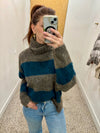 Striped Turtle Neck Sweater