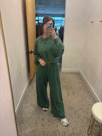 Green Oversized Sweatpants