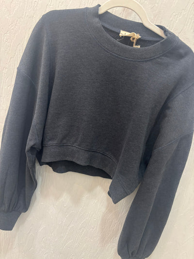 Cropped Charcoal Sweatshirt