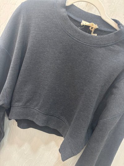 Cropped Charcoal Sweatshirt