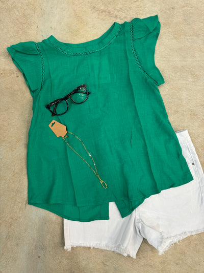 Green Button Blouse