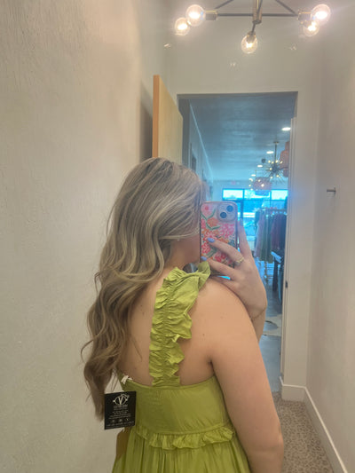 Green Ruffled Dress