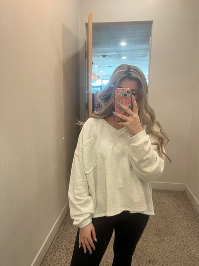 Oversized V-Neck Top