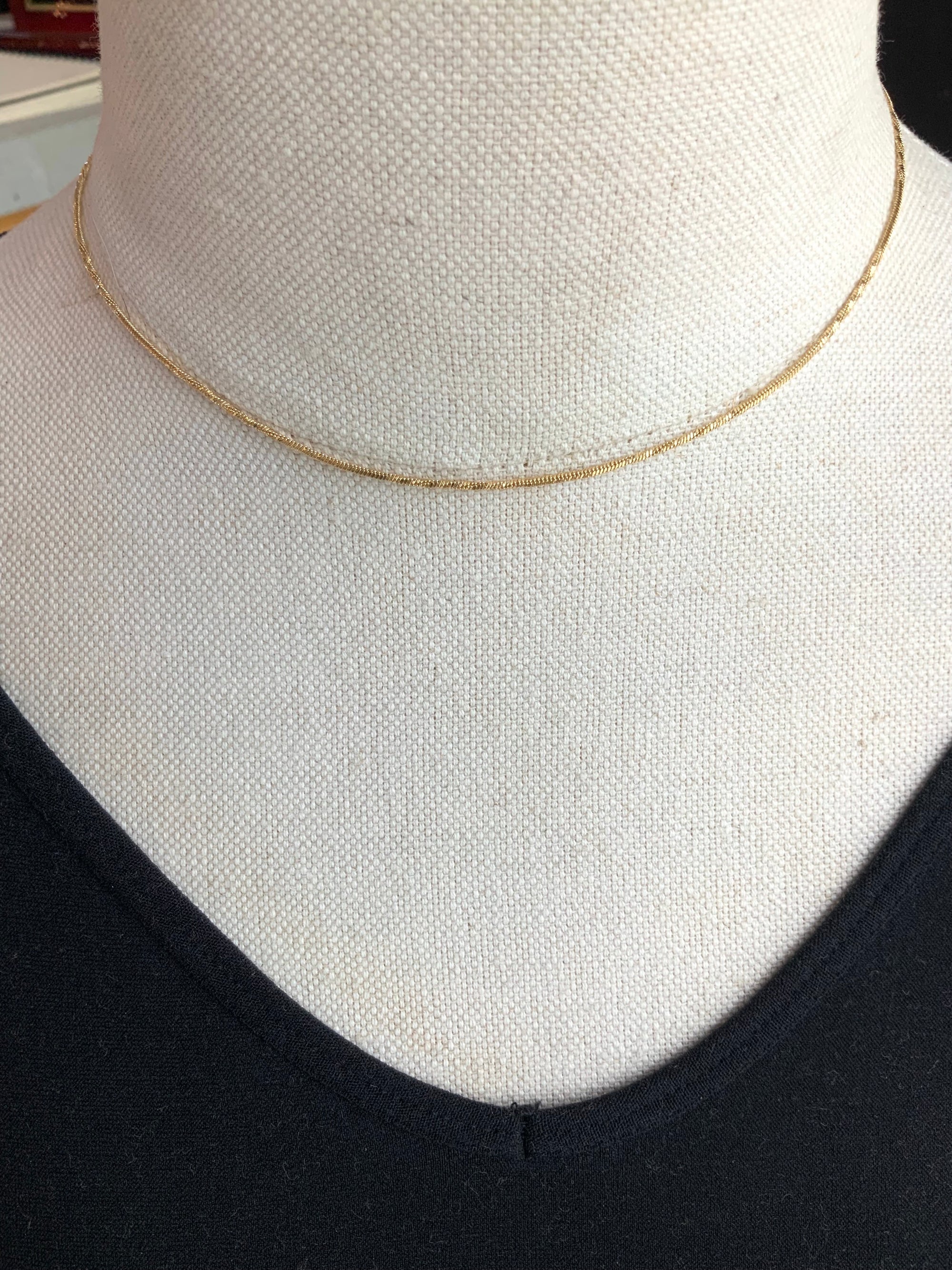 18k Gold Filled Interspersed Twisted Chain