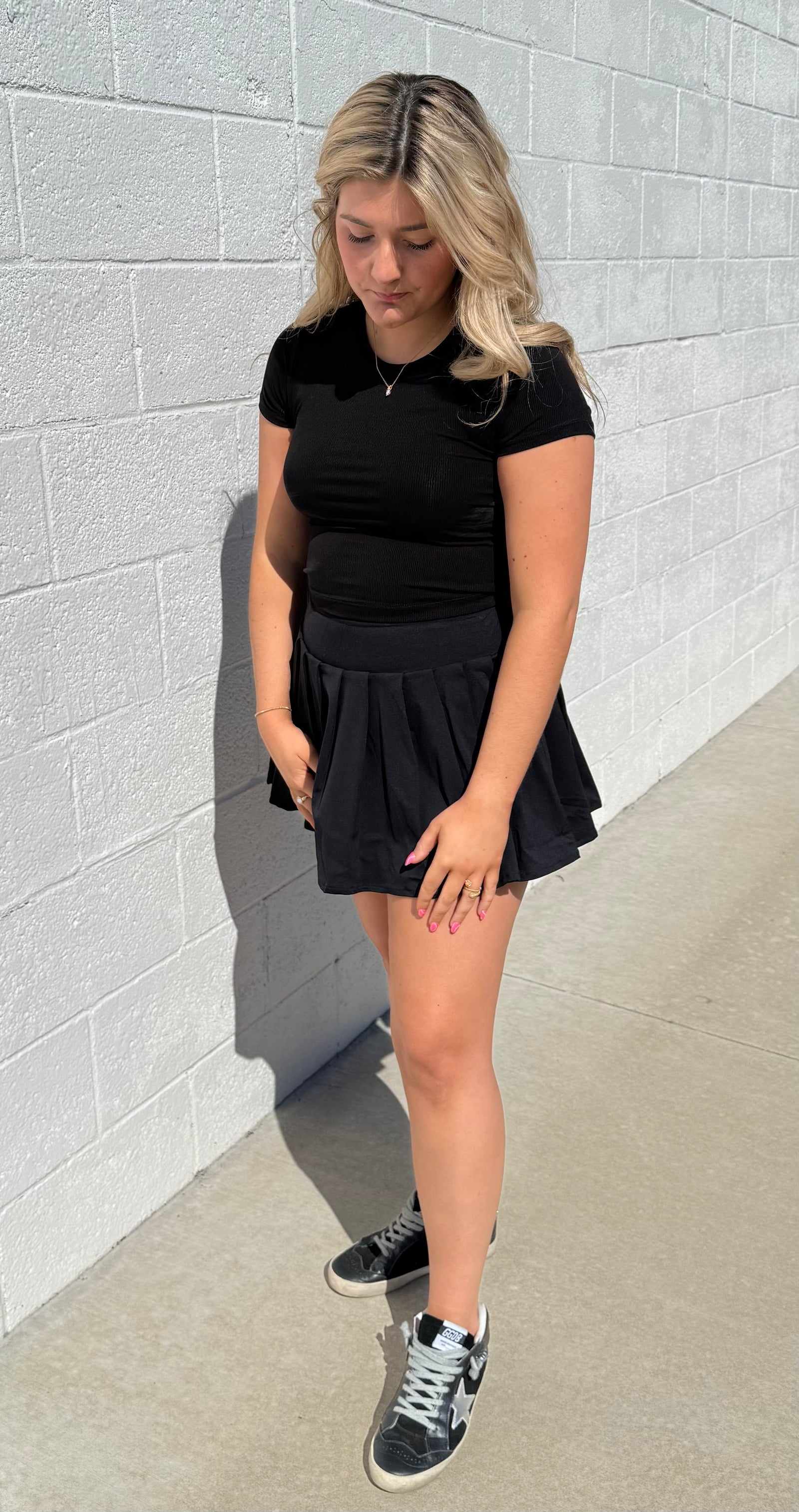 Black Athletic Crop Top