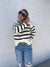 Black and White Striped Pullover