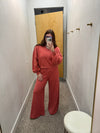 Mineral Red Oversized Sweatpants