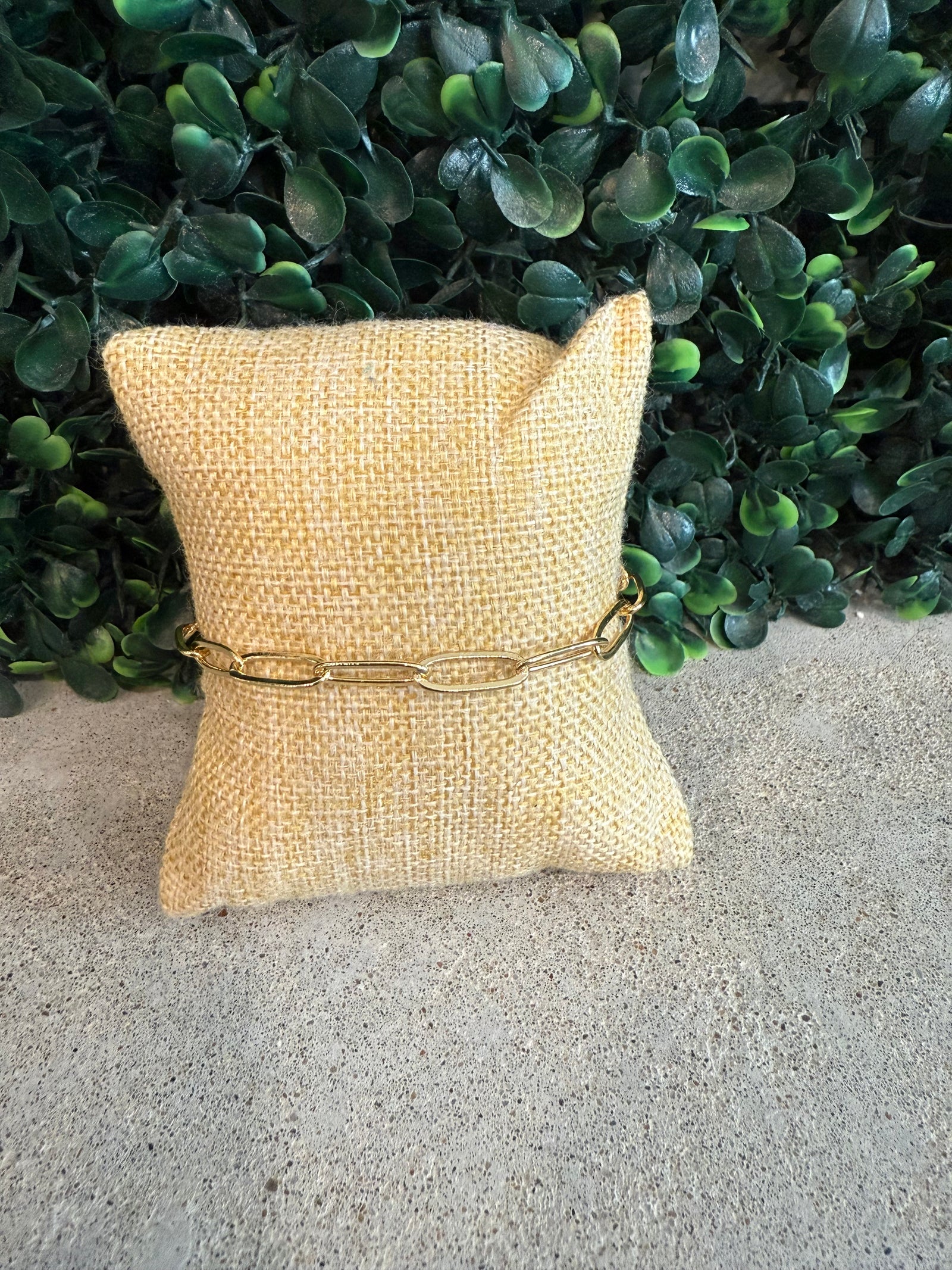 Gold Paperclip Bracelet