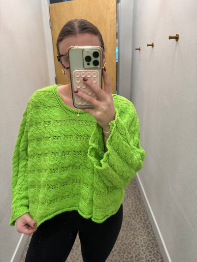 Neon Lime Knit Sweater