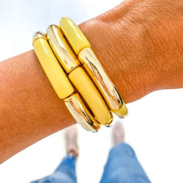 Yellow Tube Bracelet