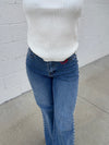 Wide Leg Jeans w/ Pearls