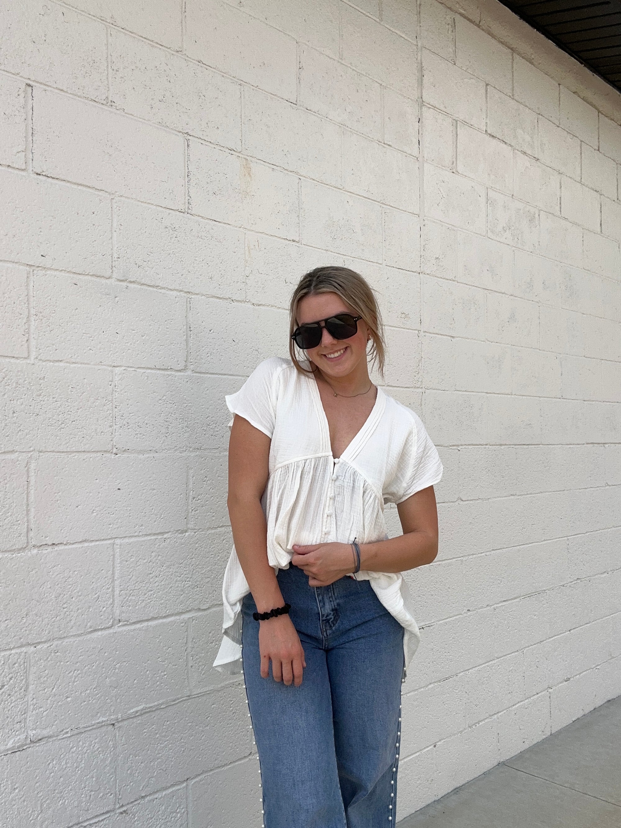 White Button Up Blouse