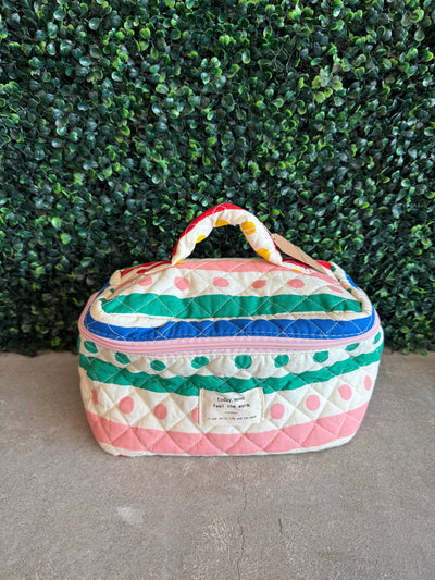 Quilted Makeup Bag