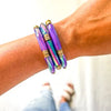 Purple Metallic Tube Bracelet