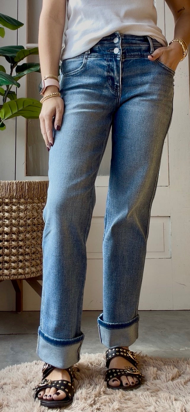 Everyday Cuffed Straight Jeans
